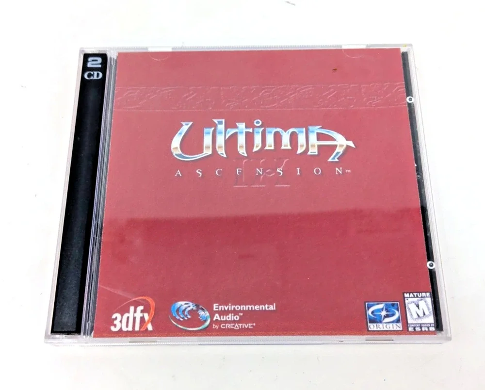 Ultima IX : Ascension 9 - rare retro PC game - both discs game install